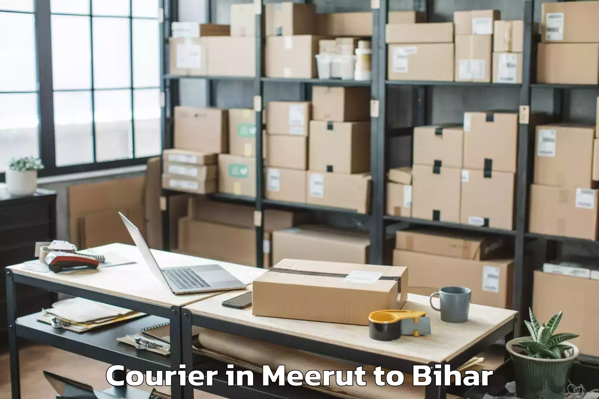 Quality Meerut to Daraundha Courier